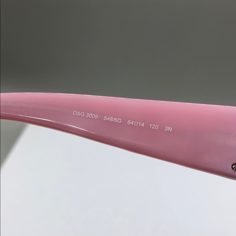 D&G Dolce Logo Gabbana Pink White Sunglasses 3009 white pink  64-14-120 designer - Picture 6 of 8